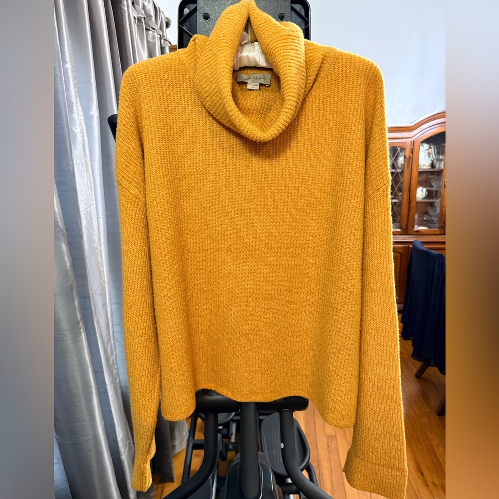 Charlie Paige Mustard Cowl Neck Sweater